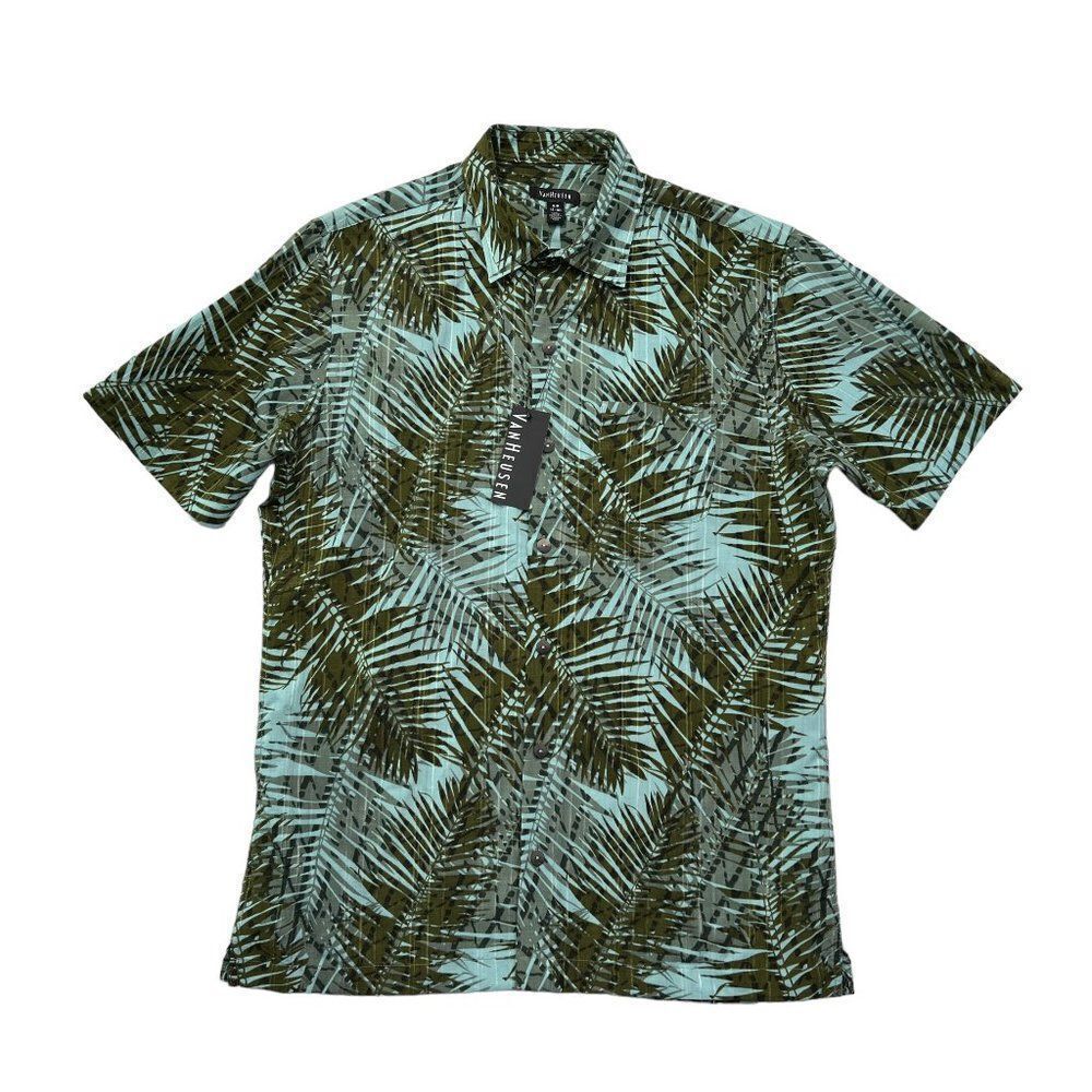 Van Heusen Men's‎ Short Sleeve Button Up Hawaiian Shirt